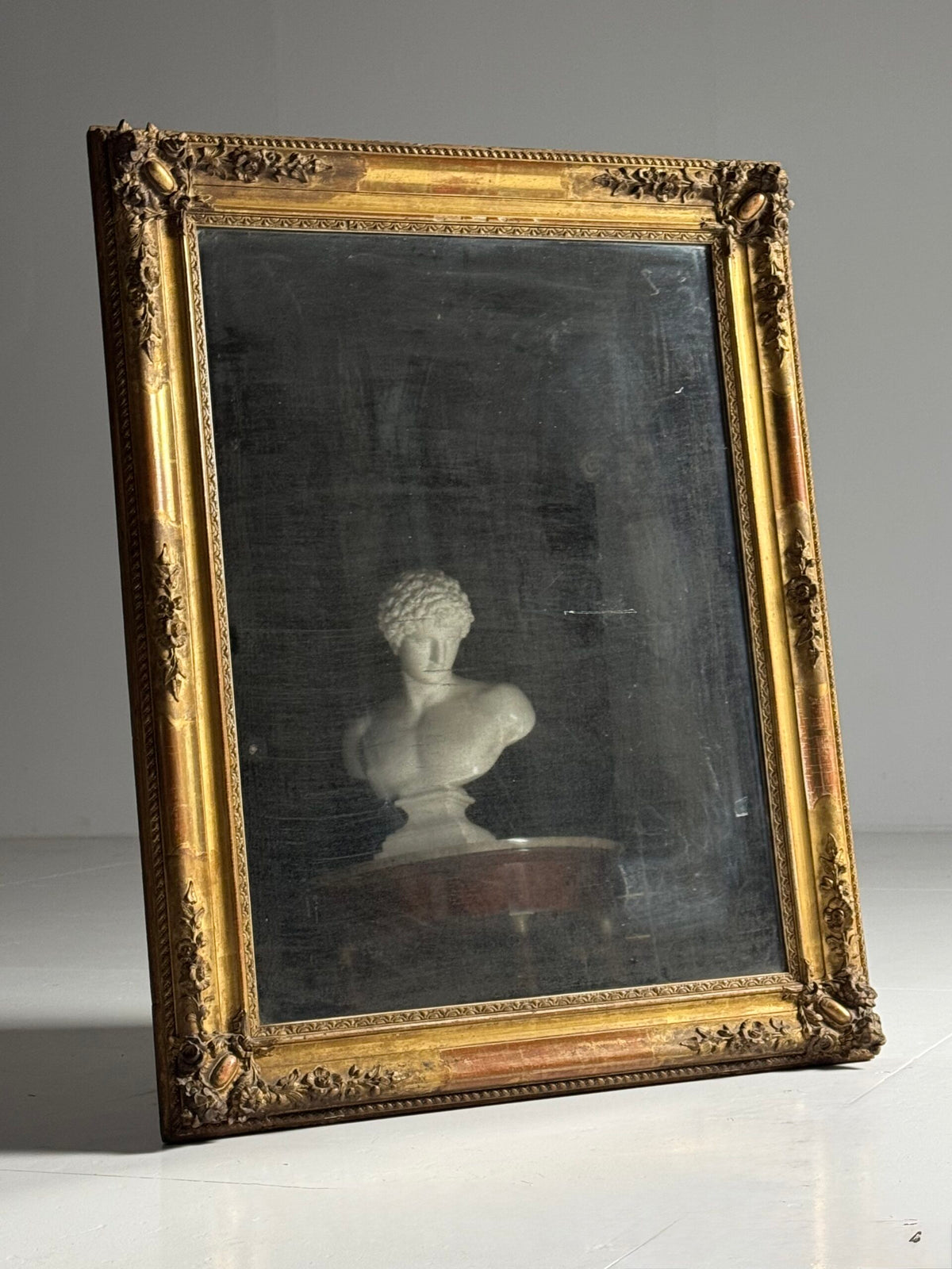 French Gilt Mirror with Weathered Glass, 19th Century, photo 4