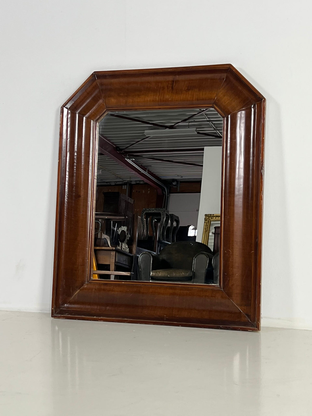 Dutch Mirror with Veneered Wide Frame, 19th Century, photo 12