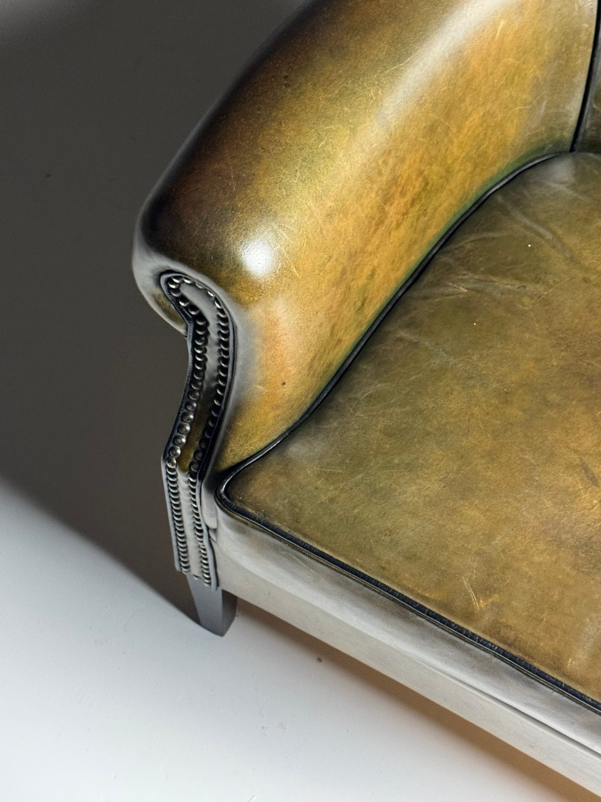 Green Sheepskin Club Armchair, photo 11