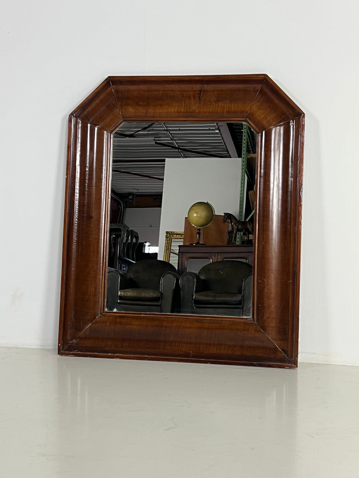 Dutch Mirror with Veneered Wide Frame, 19th Century, photo 13