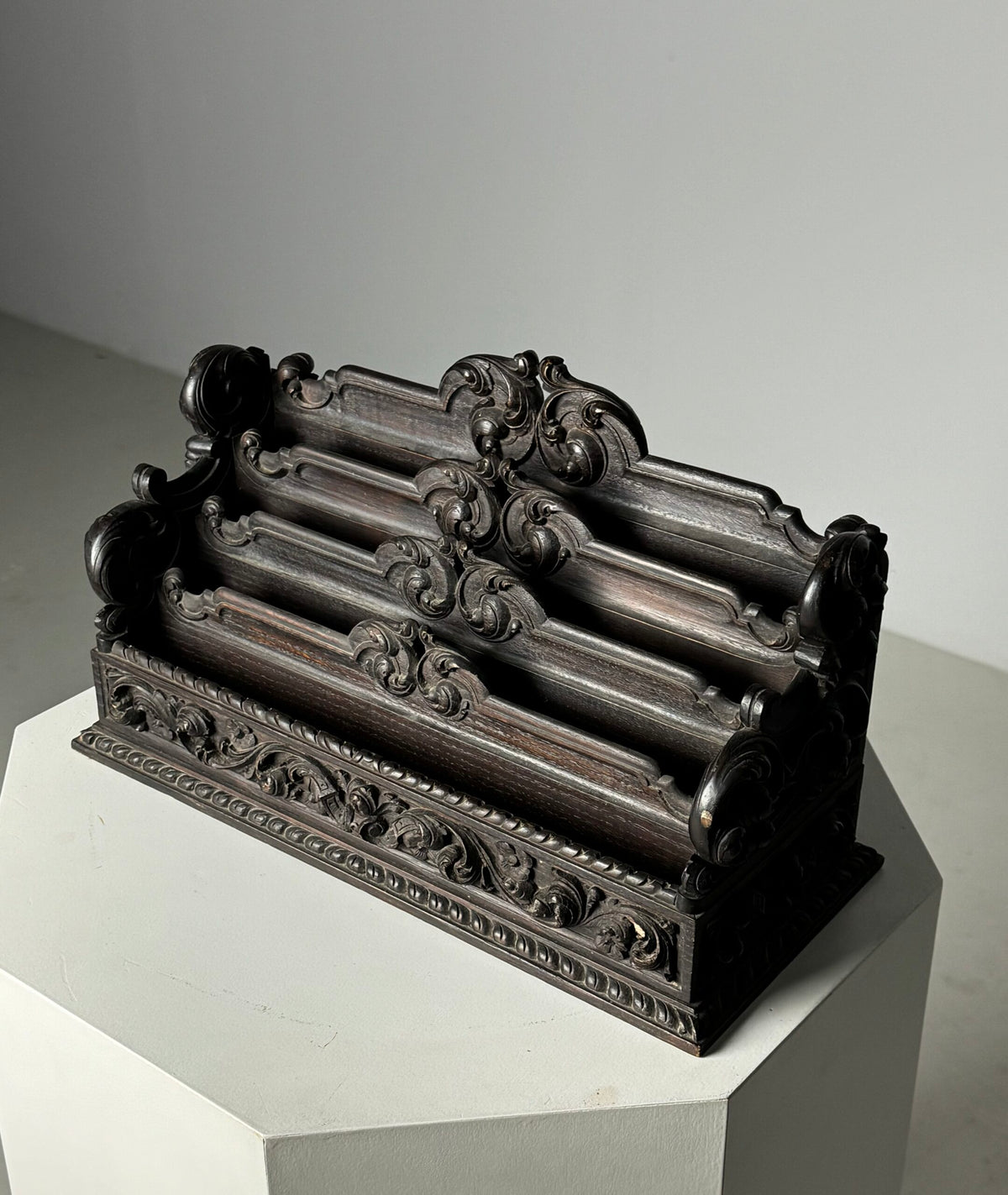 Carved Desk Organizer, Probably French c. 1890, photo 4