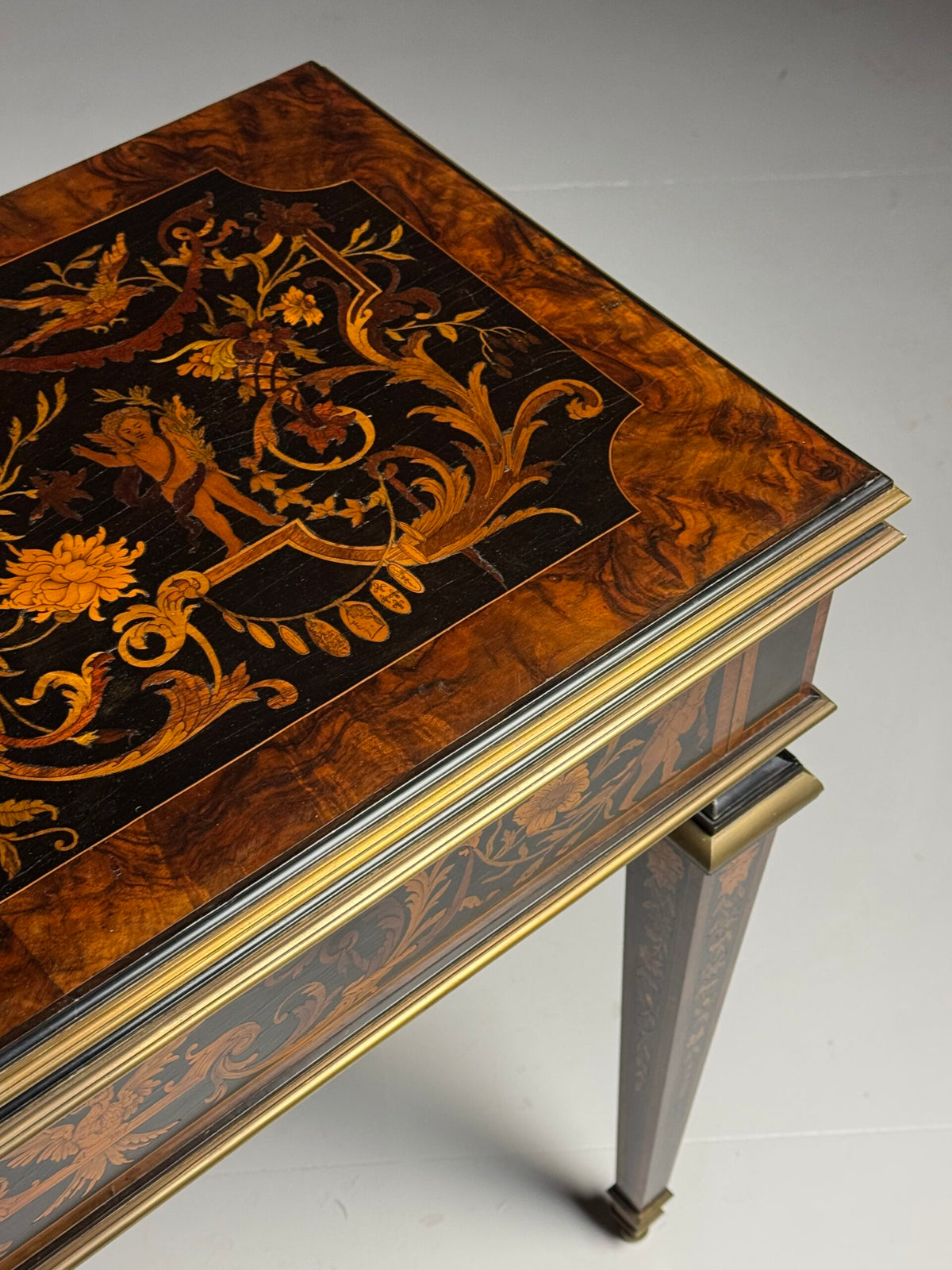 French Ebony Marquetry Games Table, 19th Century, photo 37