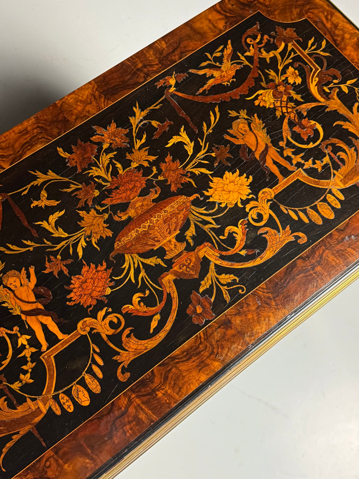 French Ebony Marquetry Games Table, 19th Century, photo 27