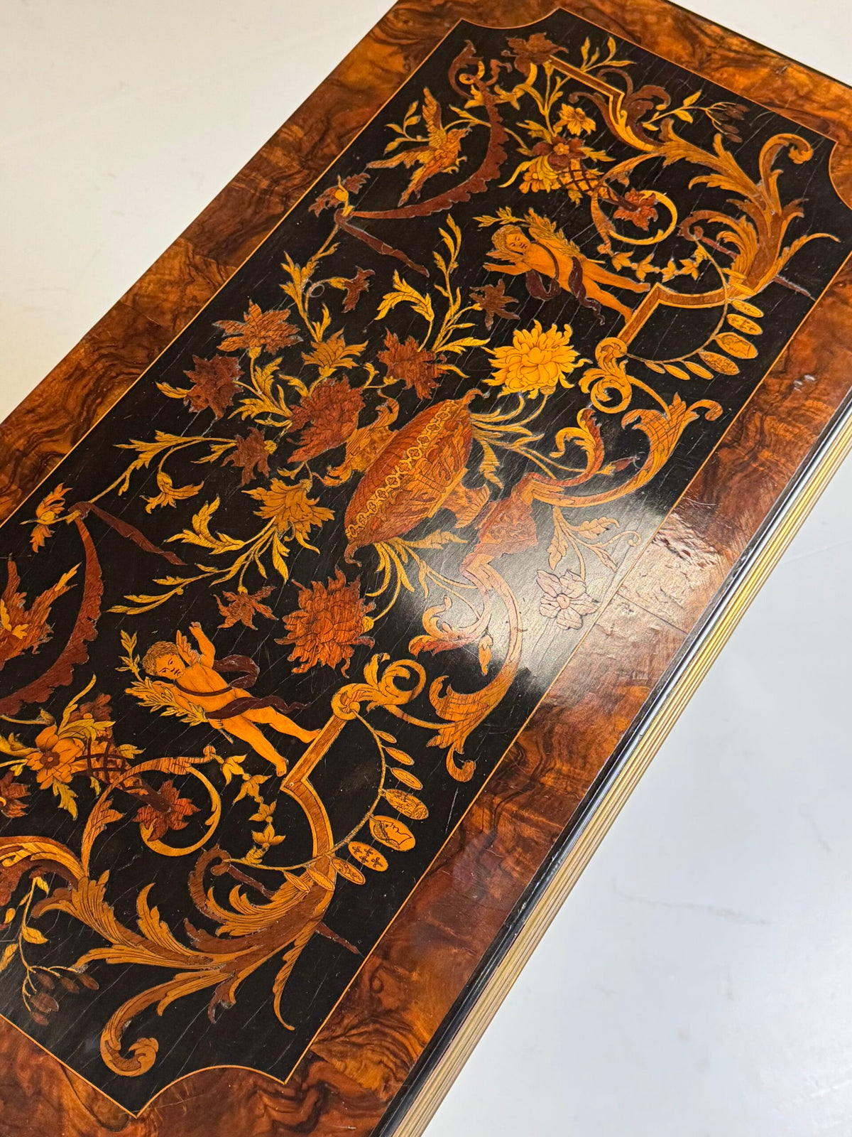 French Ebony Marquetry Games Table, 19th Century, photo 24