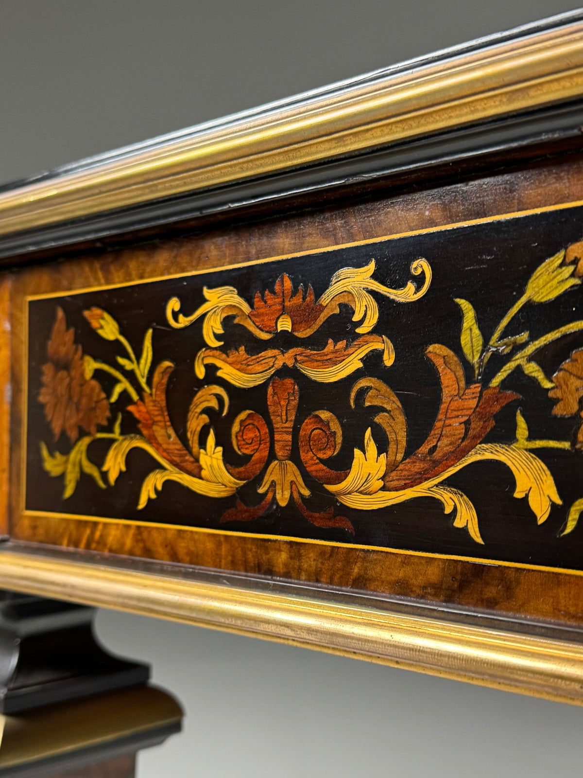 French Ebony Marquetry Games Table, 19th Century, photo 8