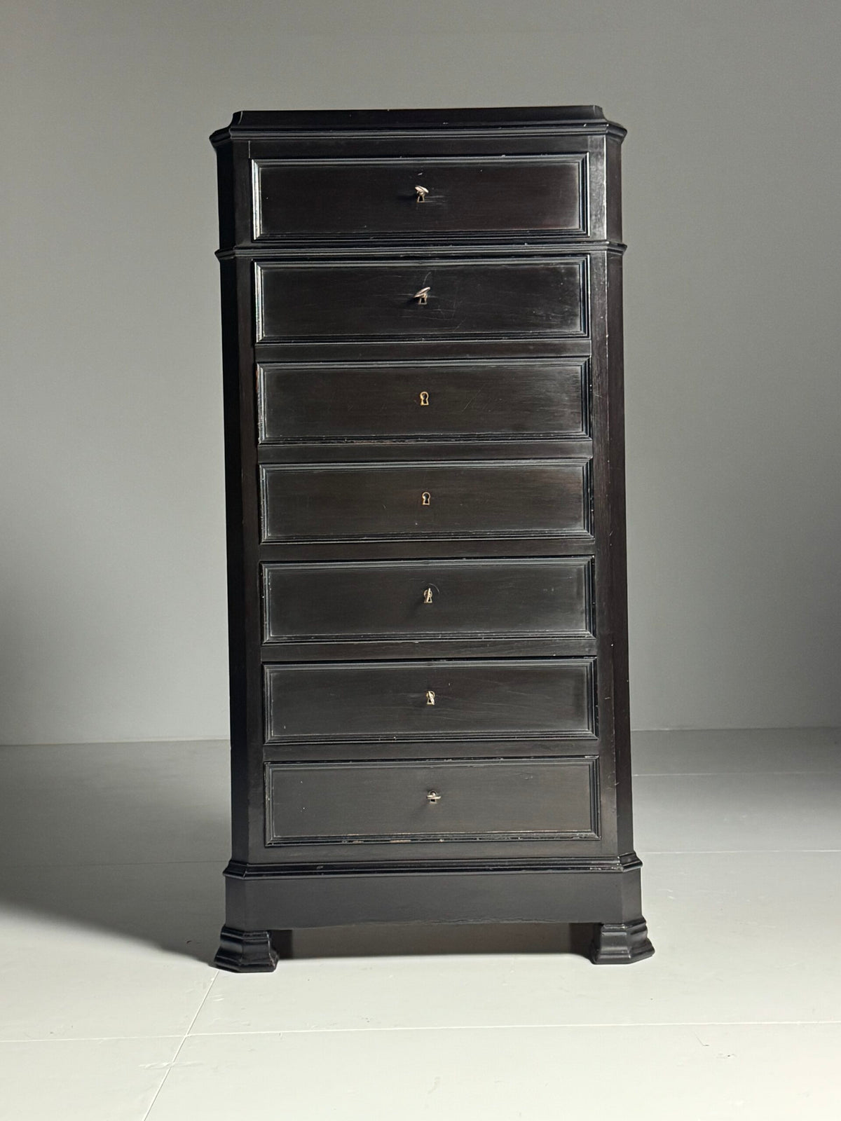 Louis Philippe Black Secretaire Chest of Drawers, 19th Century, photo 31