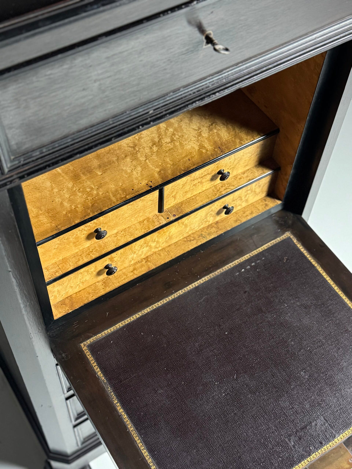 Louis Philippe Black Secretaire Chest of Drawers, 19th Century, photo 17