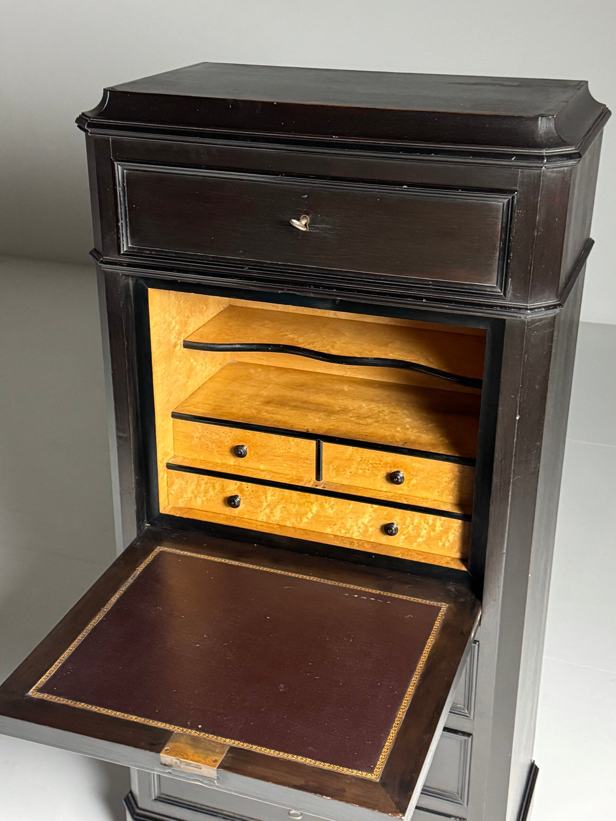 Louis Philippe Black Secretaire Chest of Drawers, 19th Century, photo 15