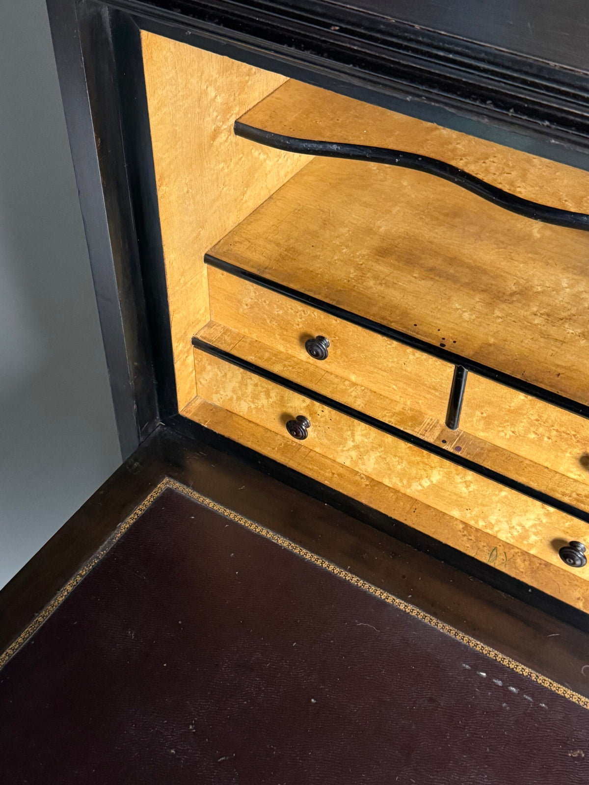 Louis Philippe Black Secretaire Chest of Drawers, 19th Century, photo 13