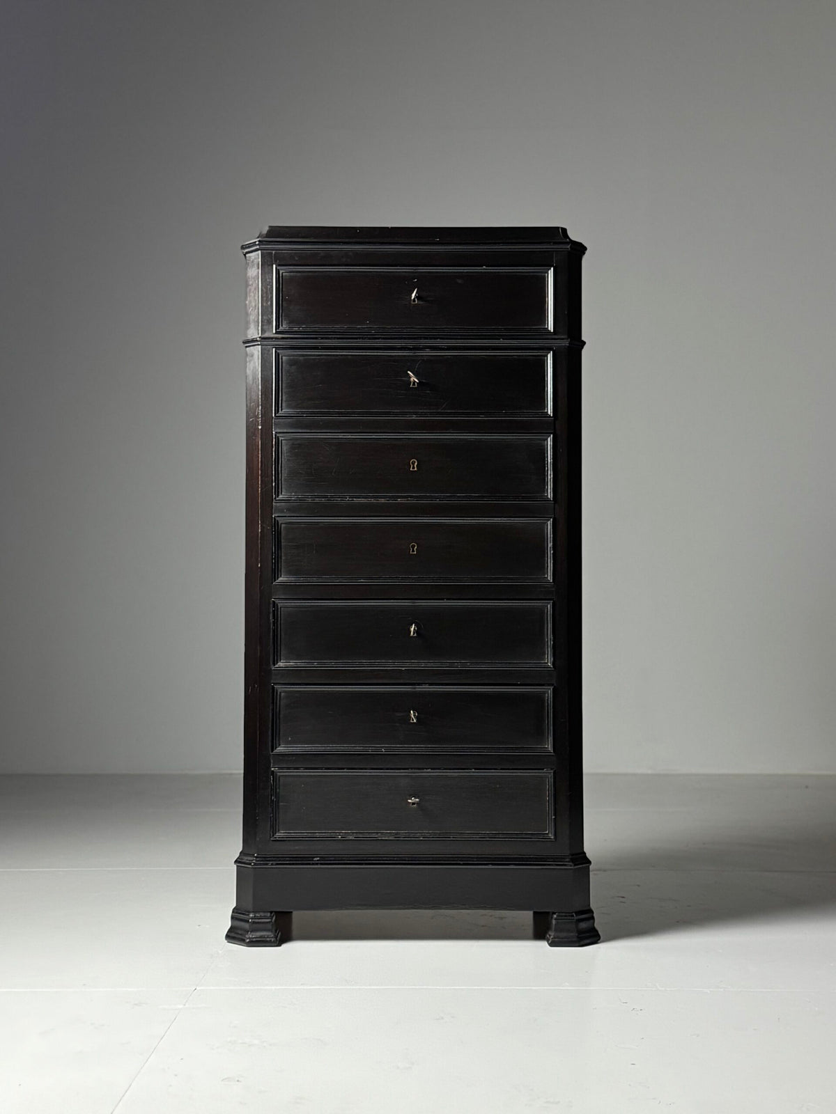 Louis Philippe Black Secretaire Chest of Drawers, 19th Century, photo 18