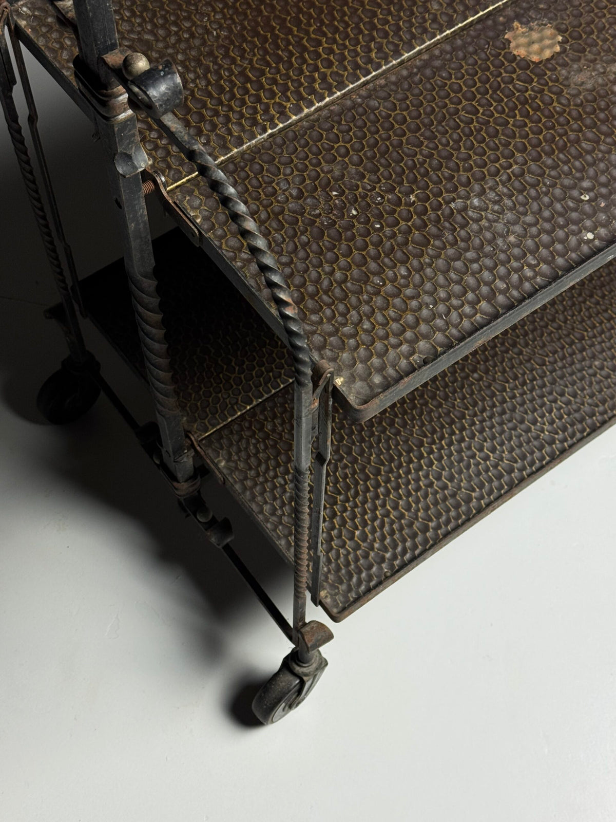 French Classic Metal Bar Cart, Mid 20th Century, photo 9