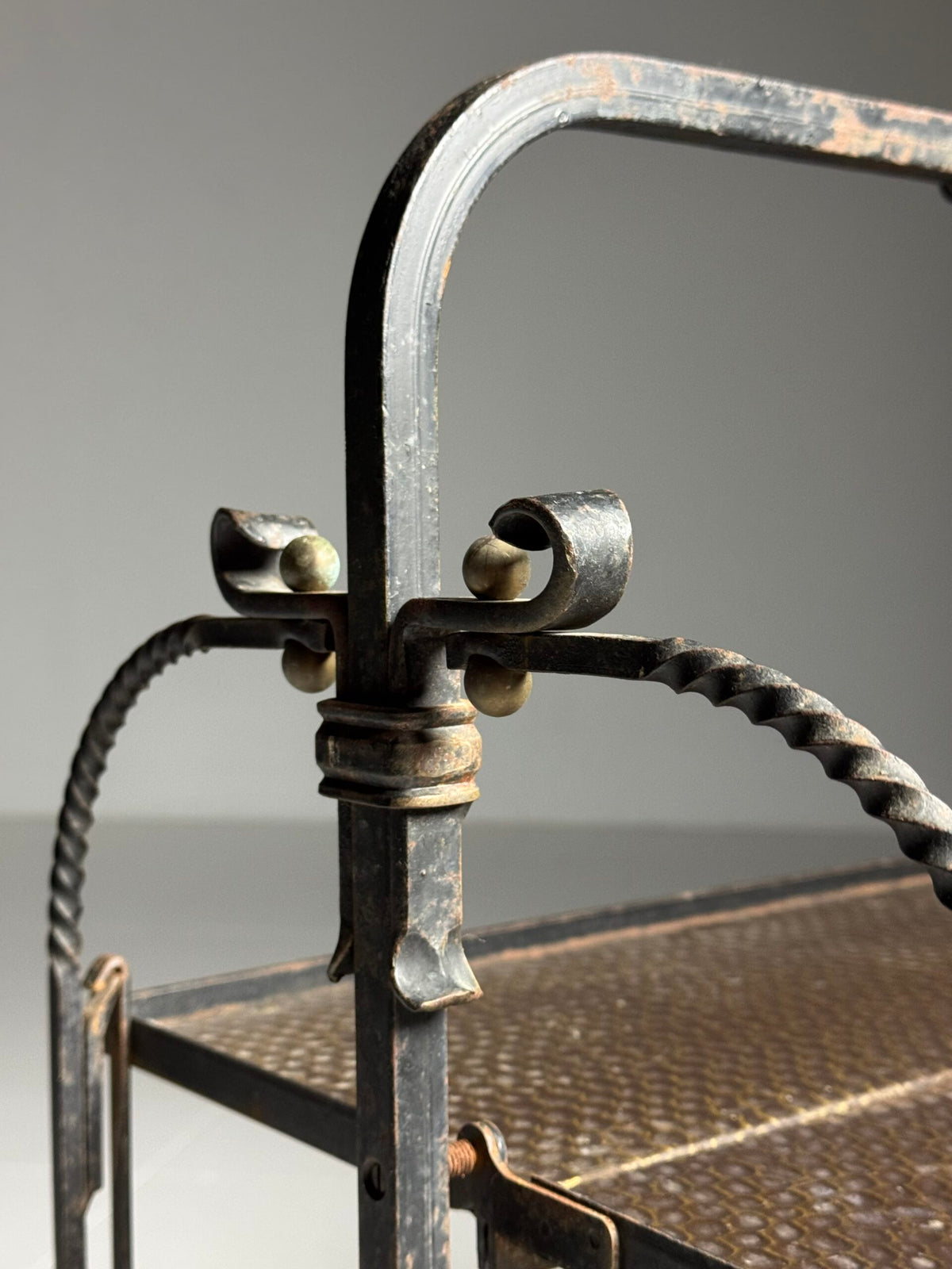 French Classic Metal Bar Cart, Mid 20th Century, photo 5