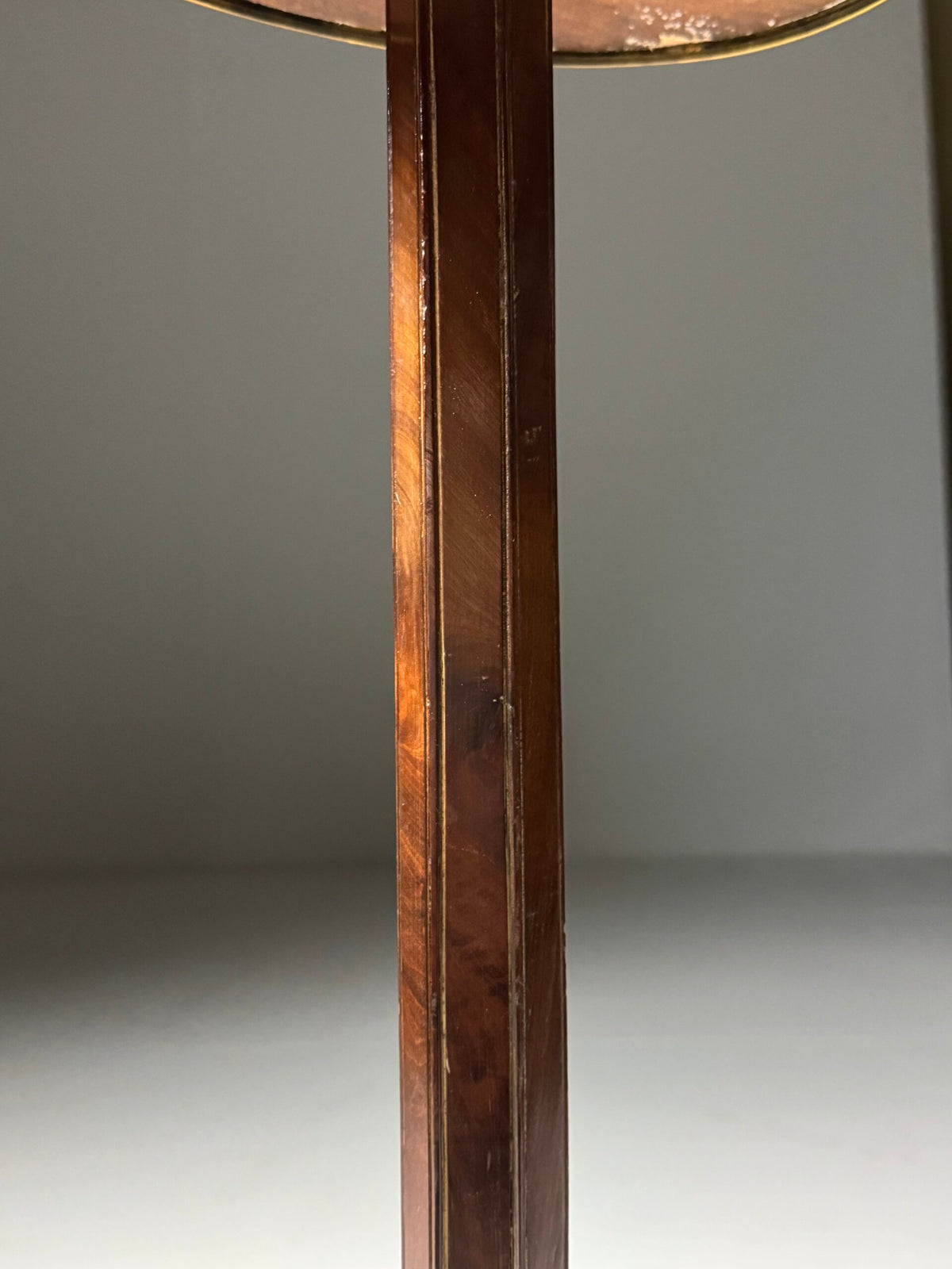 English Mahogany Stand with Cane Basket and Candle Holders, 19th Century, photo 7