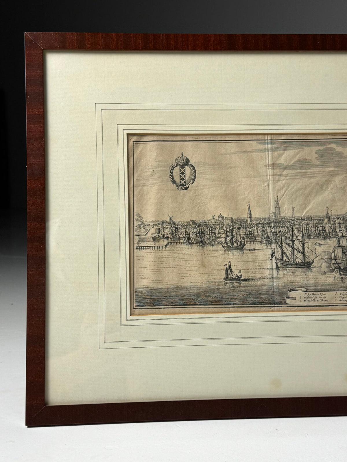Framed Engraving of Amsterdam, 18th or 19th Century, photo 13