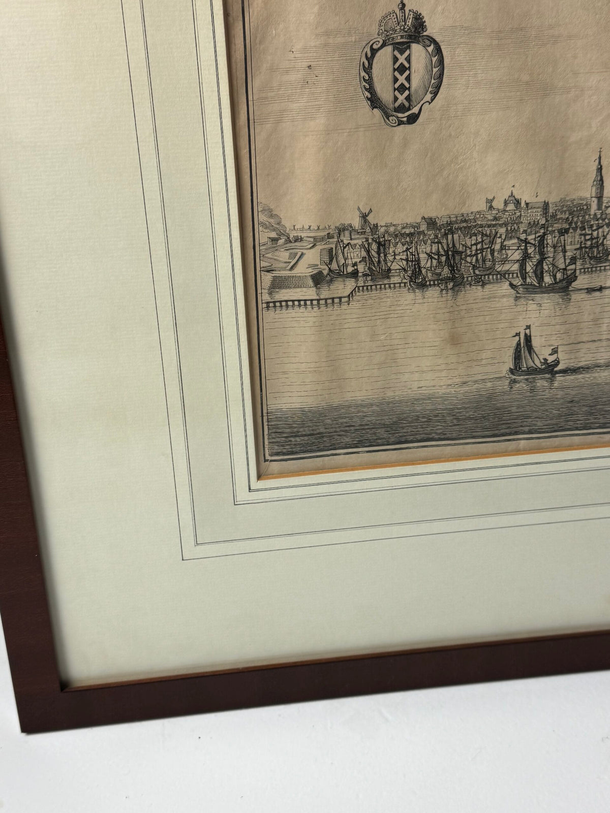 Framed Engraving of Amsterdam, 18th or 19th Century, photo 10