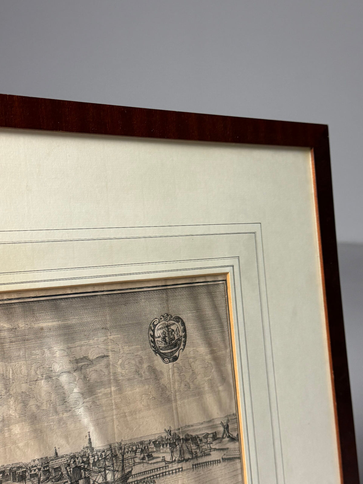 Framed Engraving of Amsterdam, 18th or 19th Century, photo 7