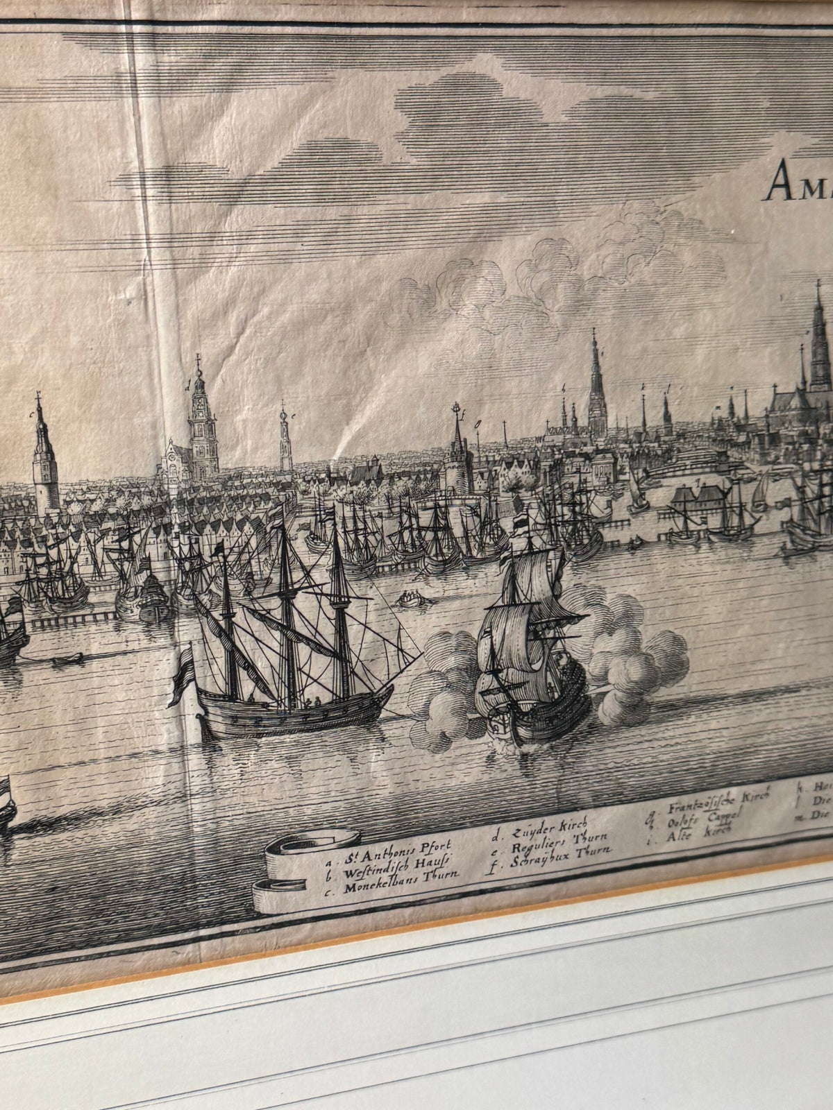 Framed Engraving of Amsterdam, 18th or 19th Century, photo 5