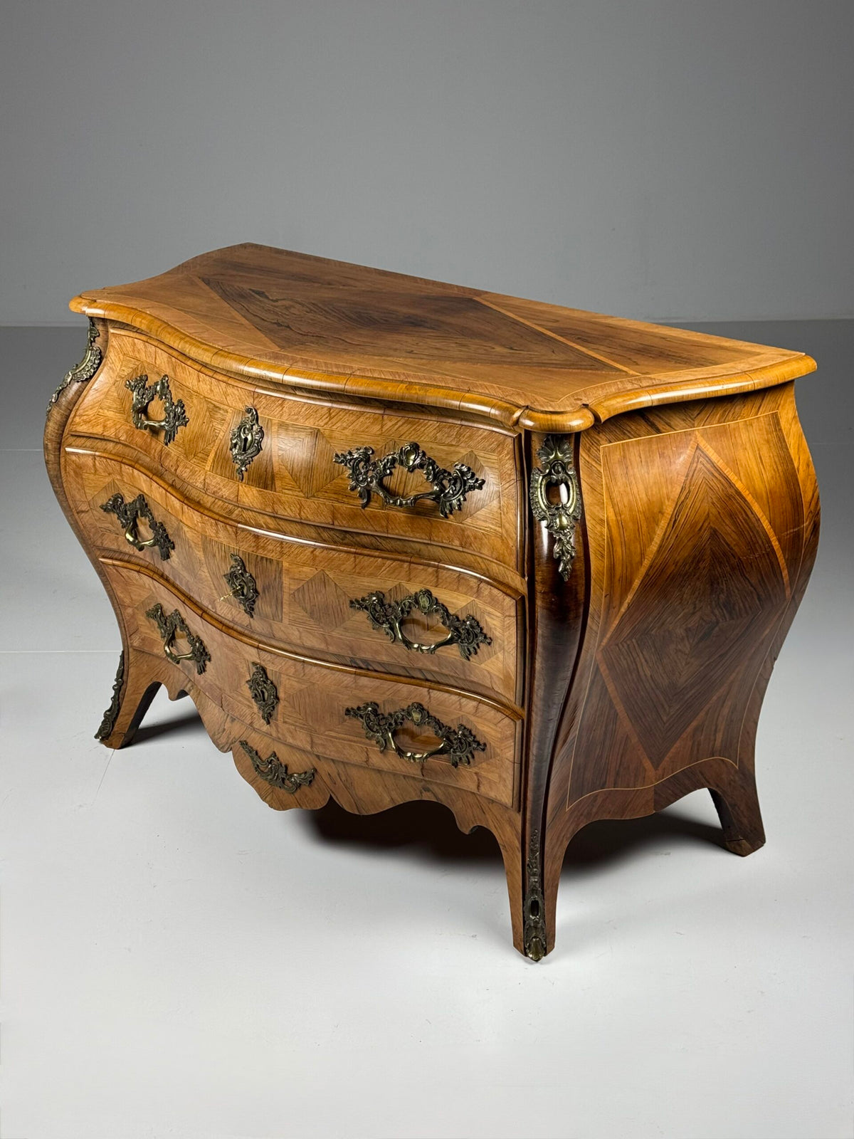 Swedish Rococo Marquetry Commode, 18th Century, photo 8