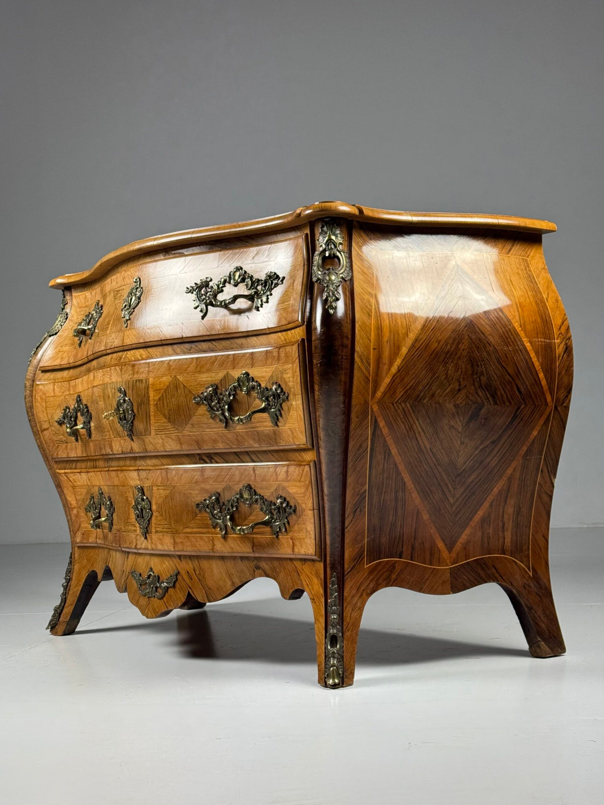 Swedish Rococo Marquetry Commode, 18th Century, photo 7