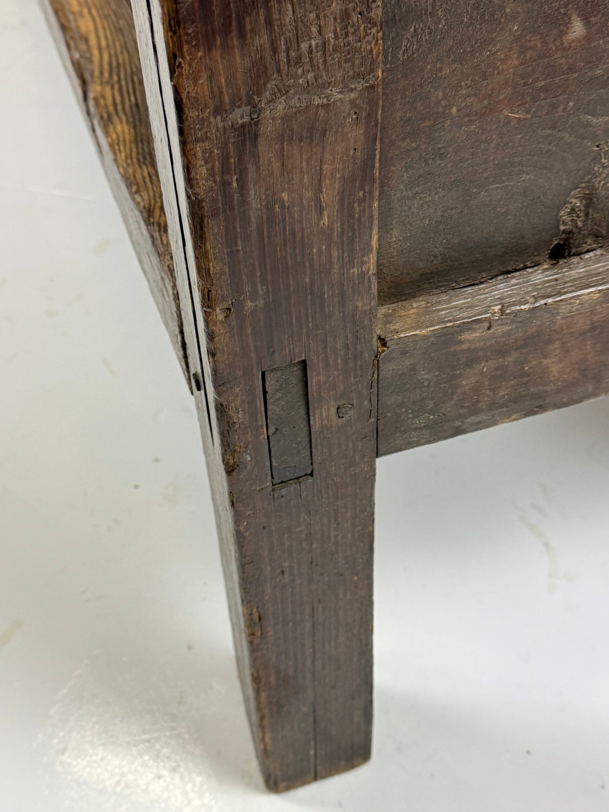 Robust Spanish Solid Oak Bench, 18th Century, photo 15