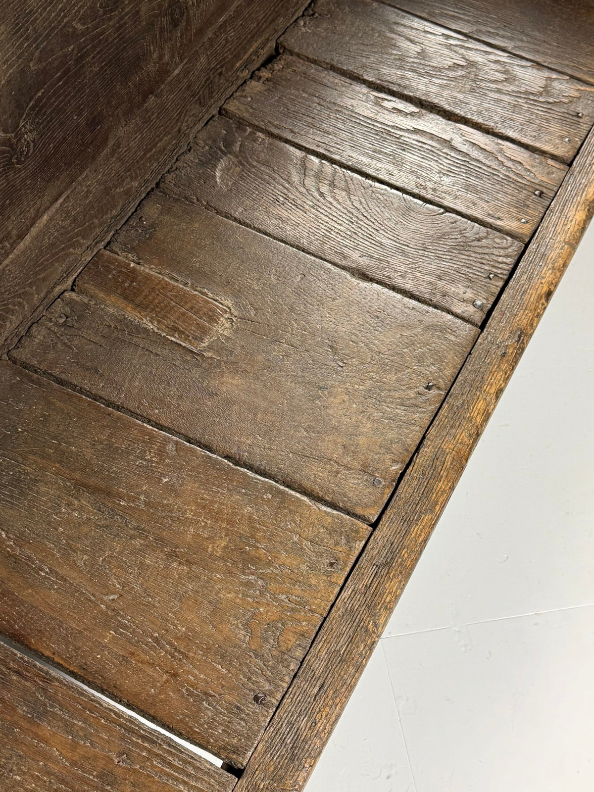 Robust Spanish Solid Oak Bench, 18th Century, photo 7