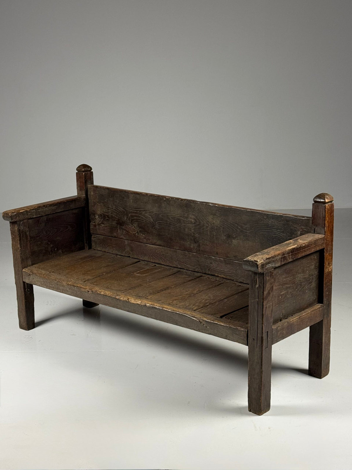 Robust Spanish Solid Oak Bench, 18th Century, photo 5