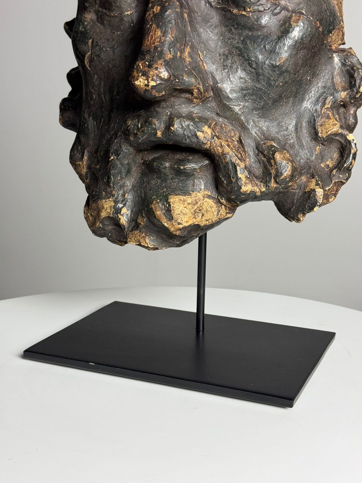 Oversized Classical Unfired Clay Head, Signed Riley 1904, photo 3