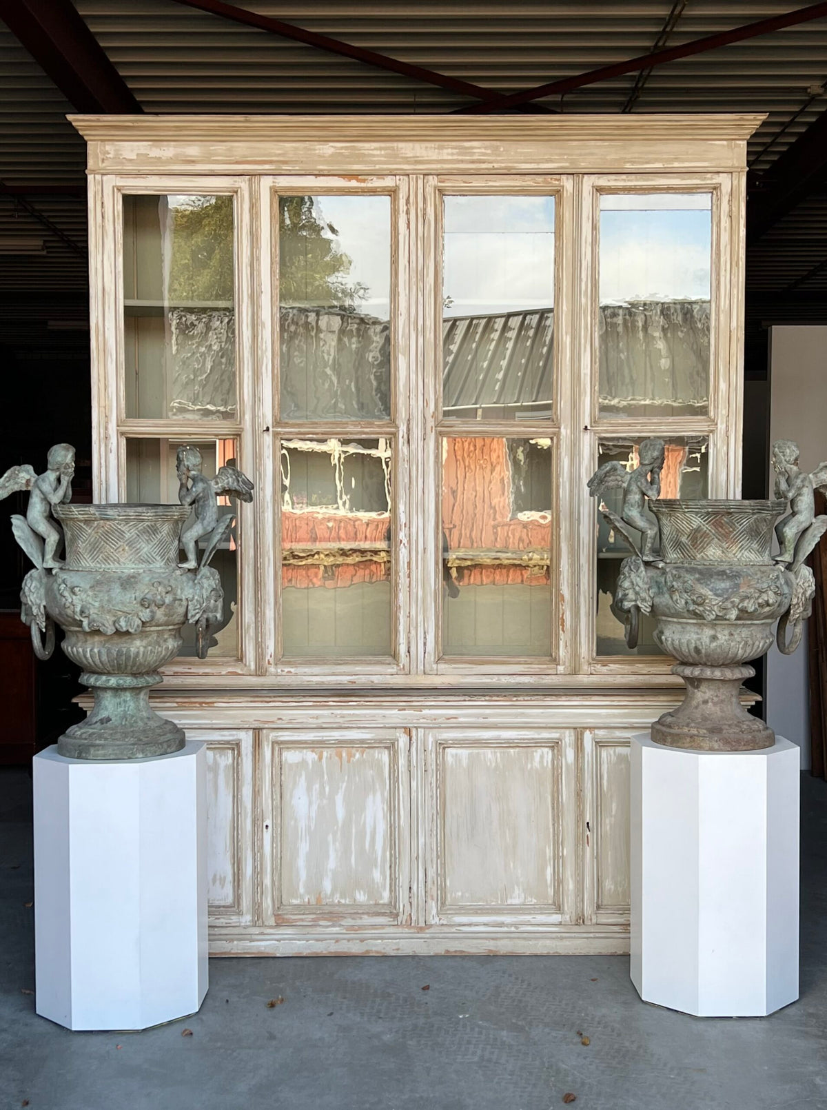 Giant Weathered Library Bookcase from Near Brussels, photo 3