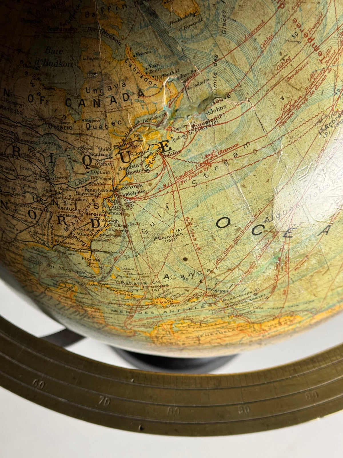 Globe by J. Forest, Paris, c. 1900 to 1910, on Original Stand, photo 10