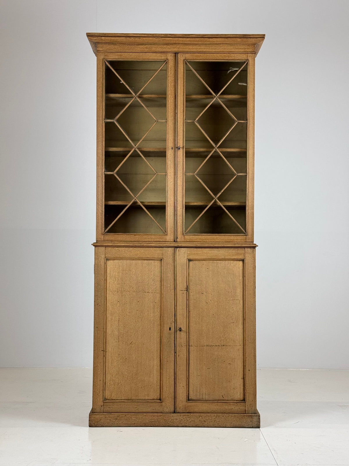 English Bleached Oak Display Cabinet, 19th Century, photo 36