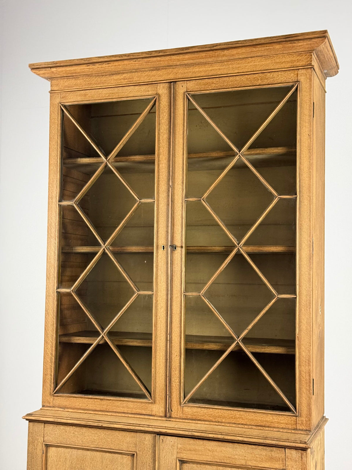 English Bleached Oak Display Cabinet, 19th Century, photo 14