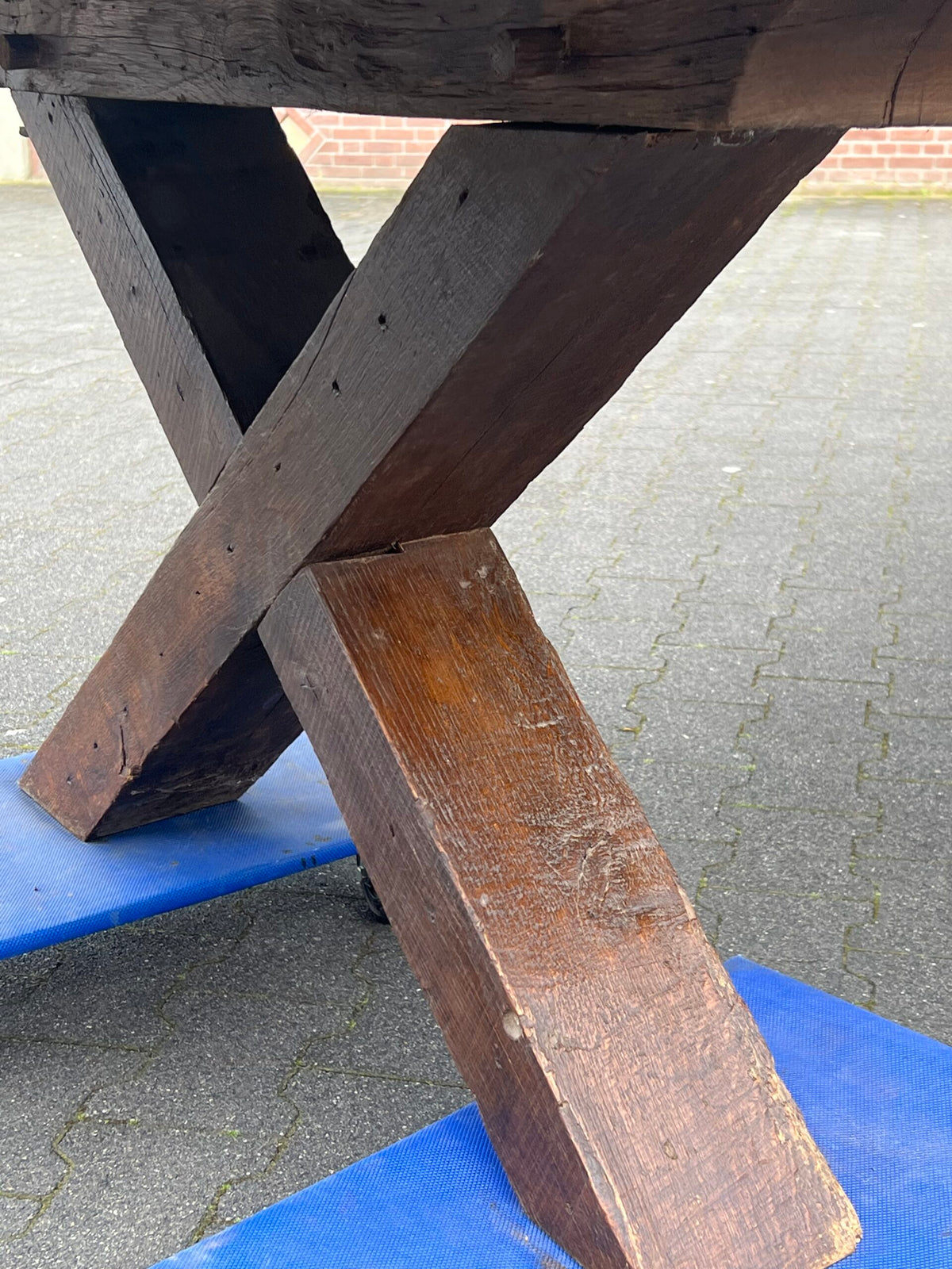 Monumental Oak Refectory Table, 603 cm, Belgium c. 1915, photo 10
