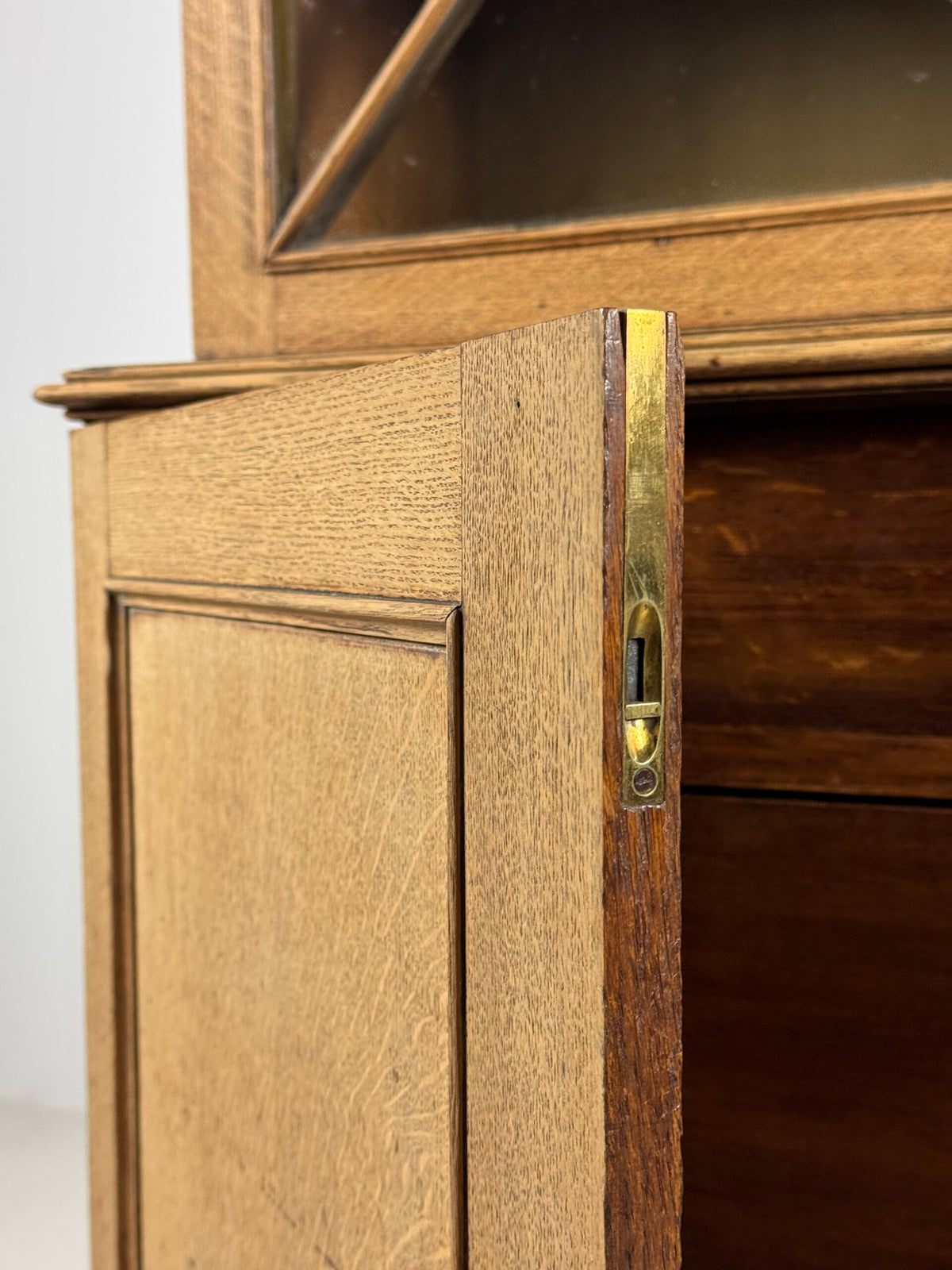 English Bleached Oak Display Cabinet, 19th Century, photo 9