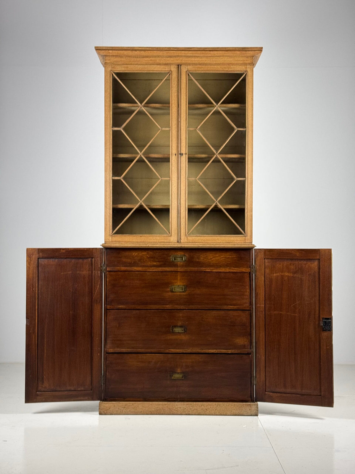 English Bleached Oak Display Cabinet, 19th Century, photo 2