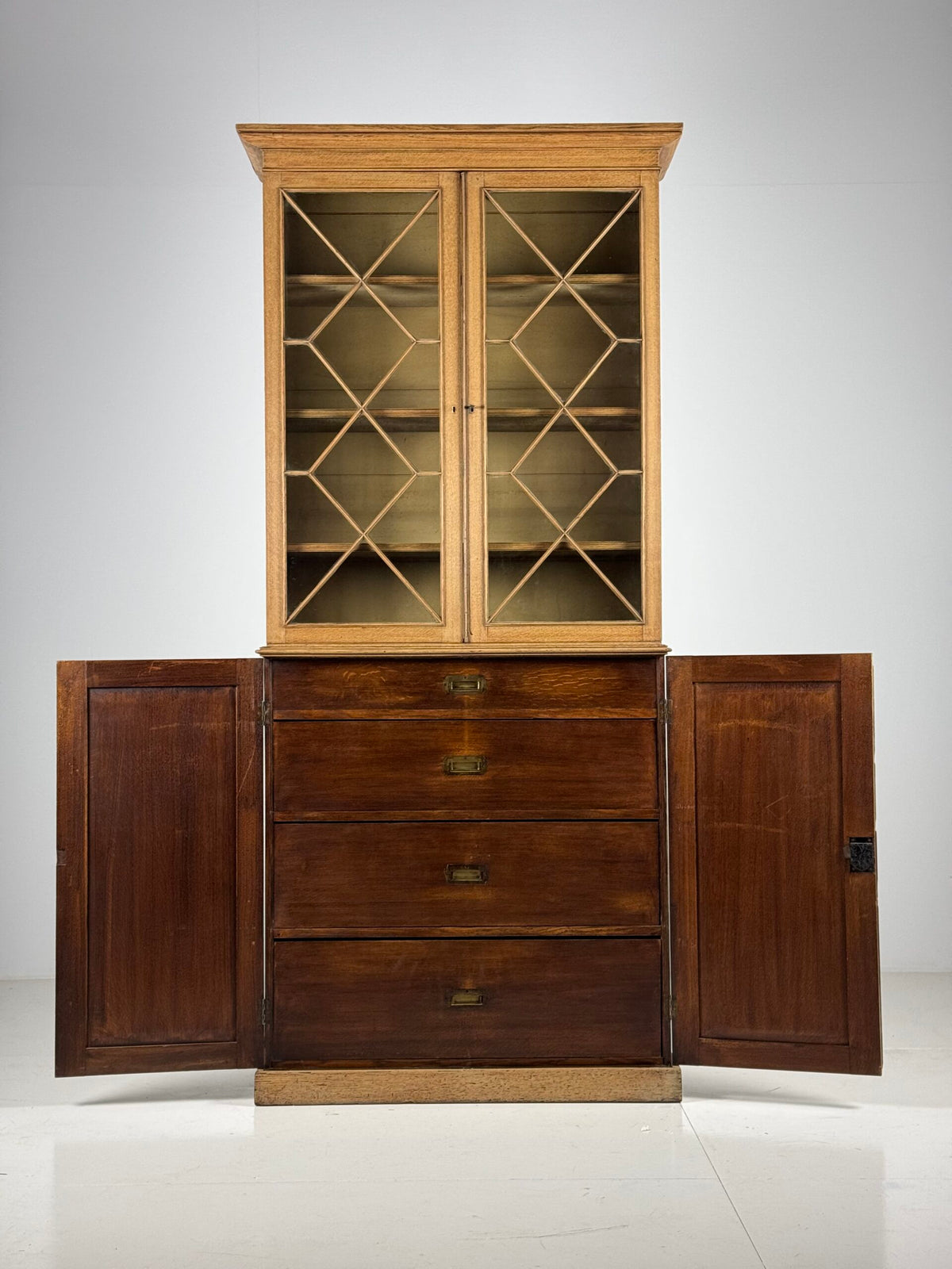 English Bleached Oak Display Cabinet, 19th Century, photo 28