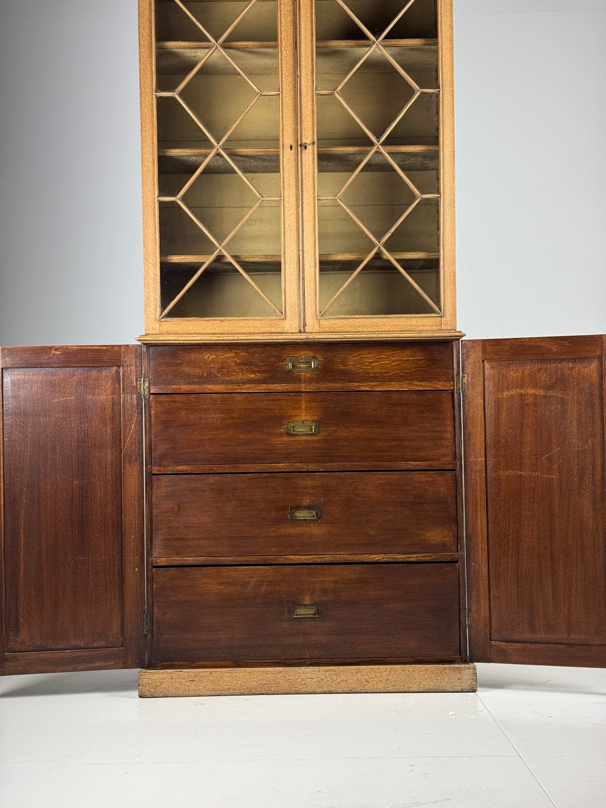 English Bleached Oak Display Cabinet, 19th Century, photo 5