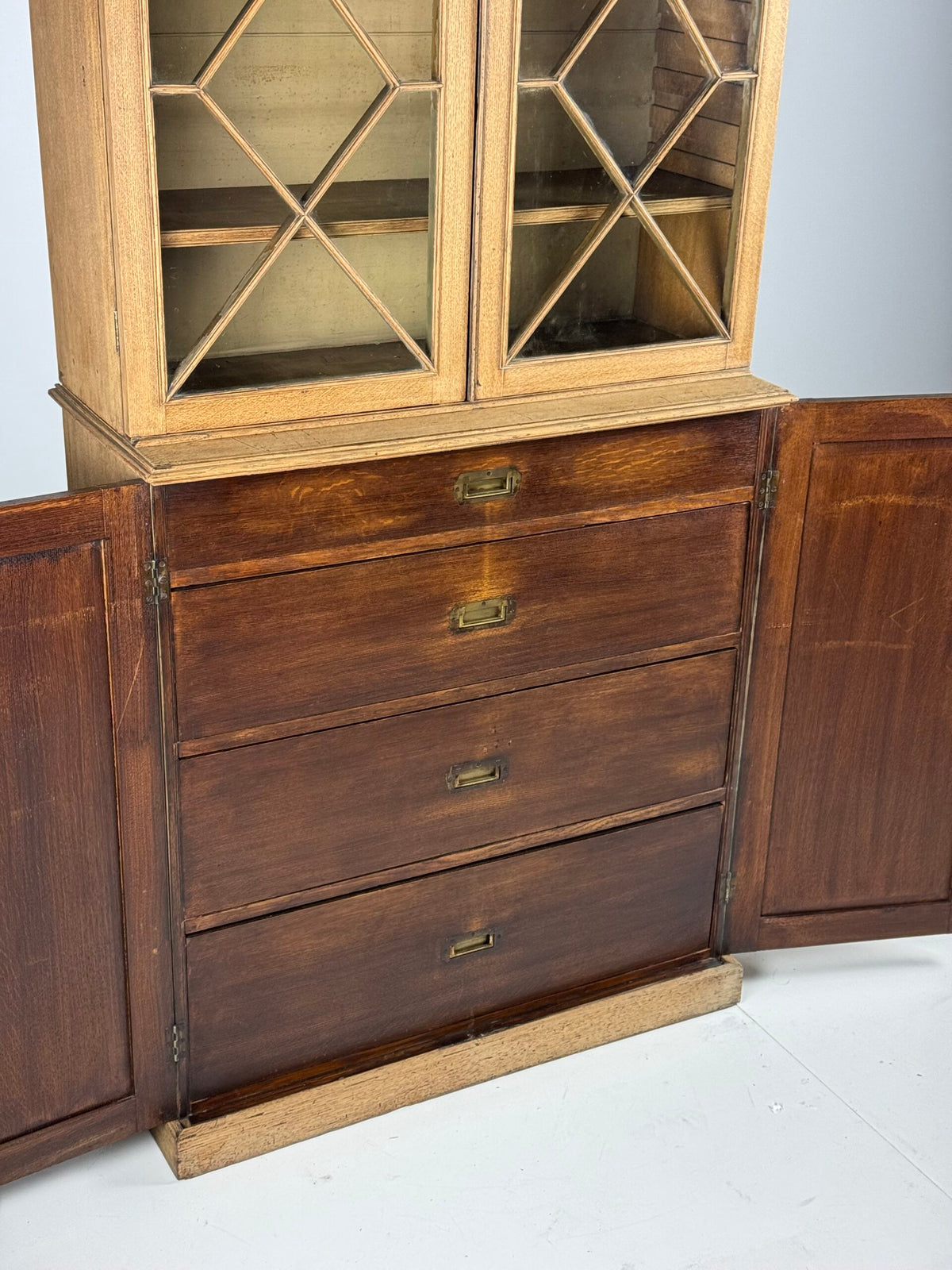 English Bleached Oak Display Cabinet, 19th Century, photo 30