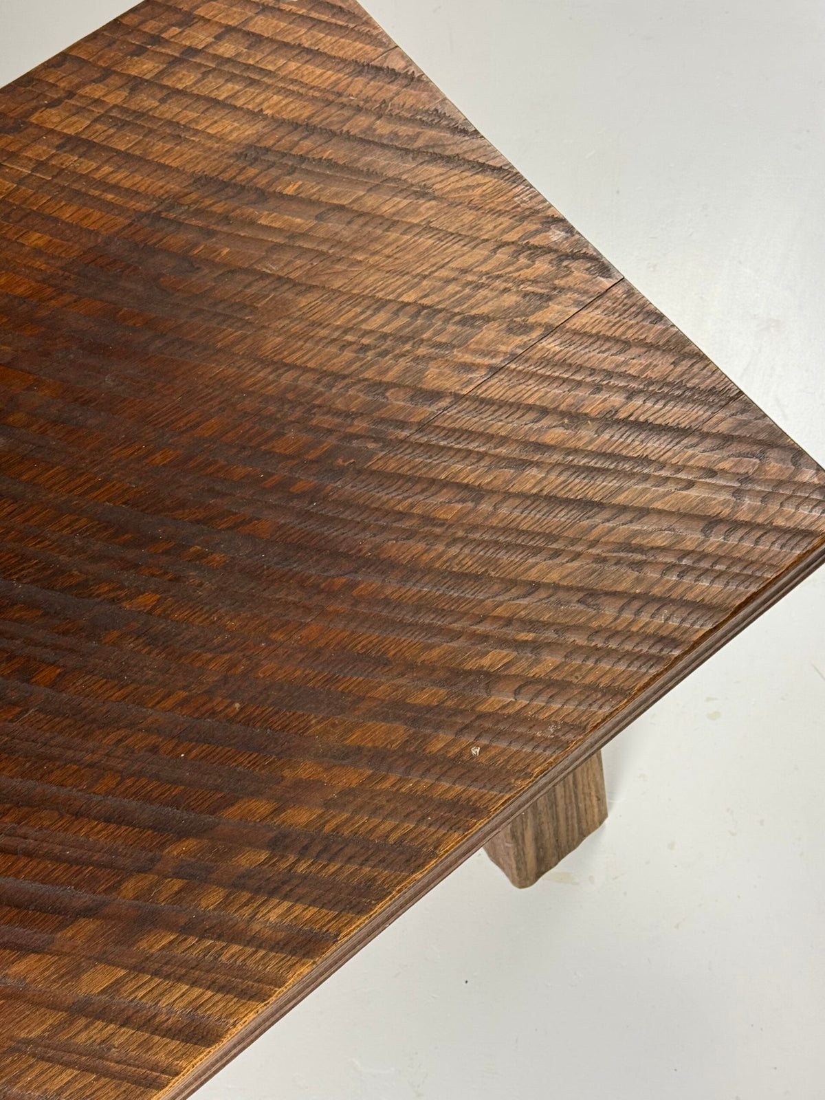 Brutalist Solid Oak Coffee Table, Netherlands, 1970s, photo 2