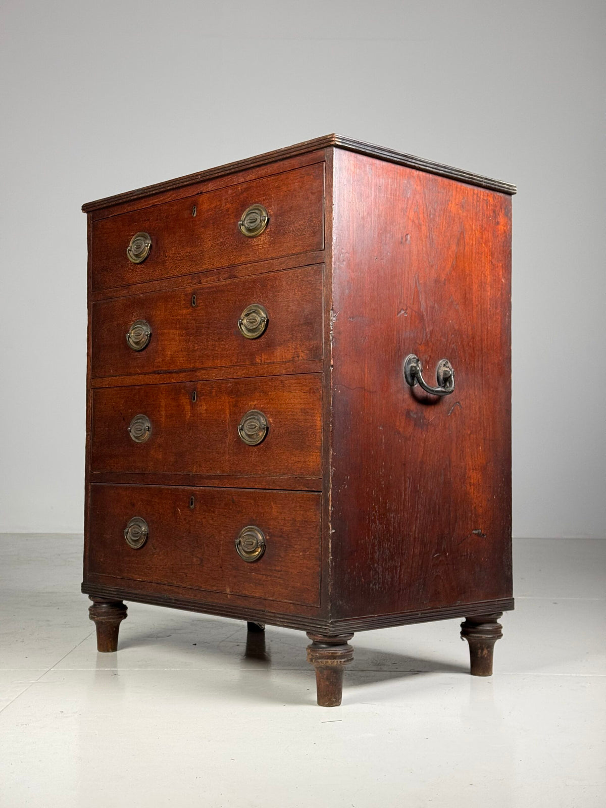 English Mahogany Campaign Chest of Drawers, 19th Century, photo 1