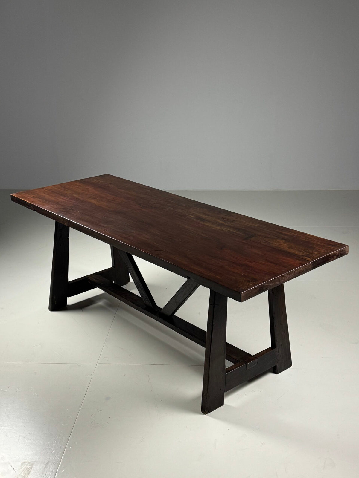 Italian Walnut Refectory Dining Table, Early 20th Century, photo 2