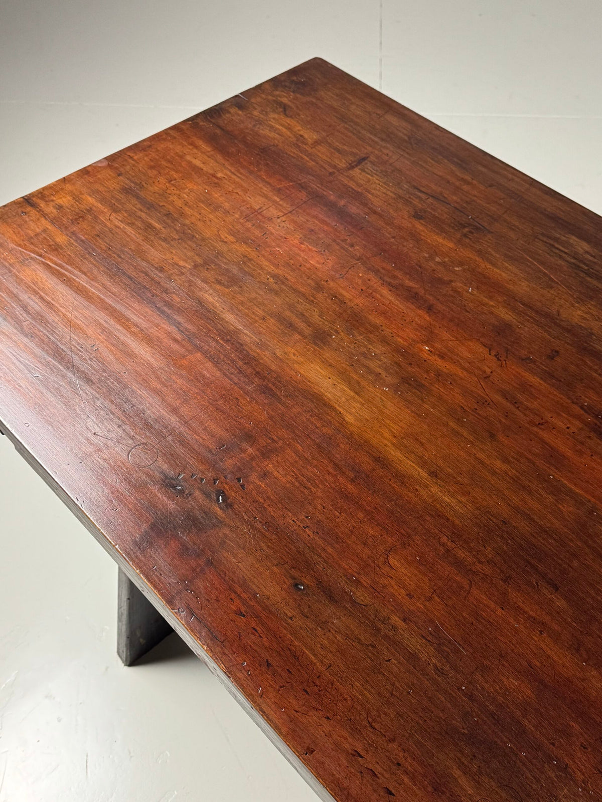Italian Walnut Refectory Dining Table, Early 20th Century, photo 6