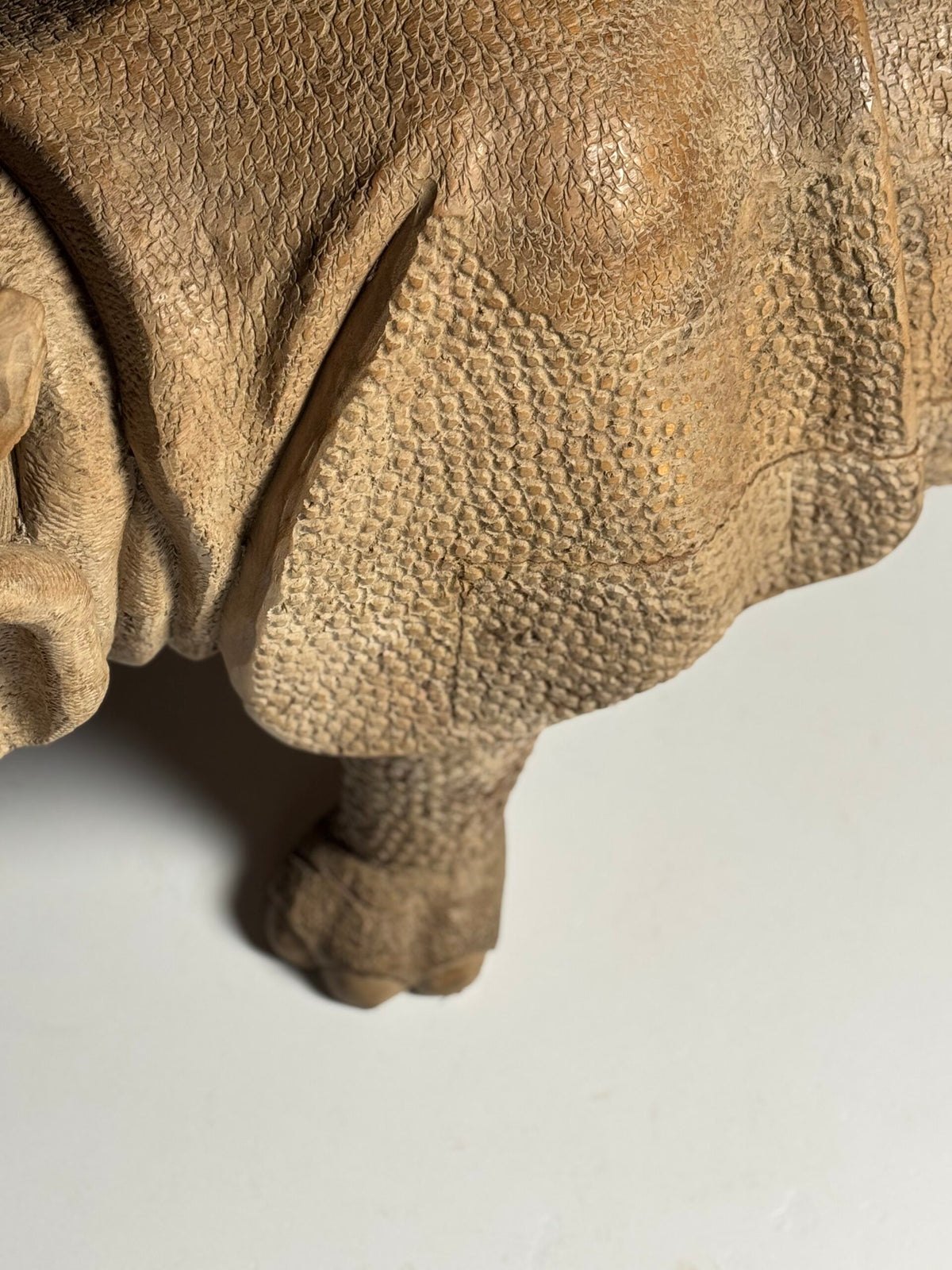 Hand Carved Asian Rhinoceros and Calf, South East Asia, c. 1960, photo 27