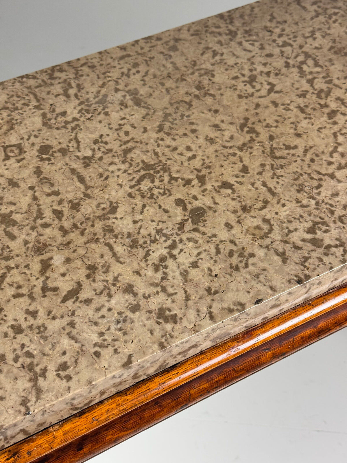 English Mahogany Console Table with Marble Top, 19th Century, photo 14