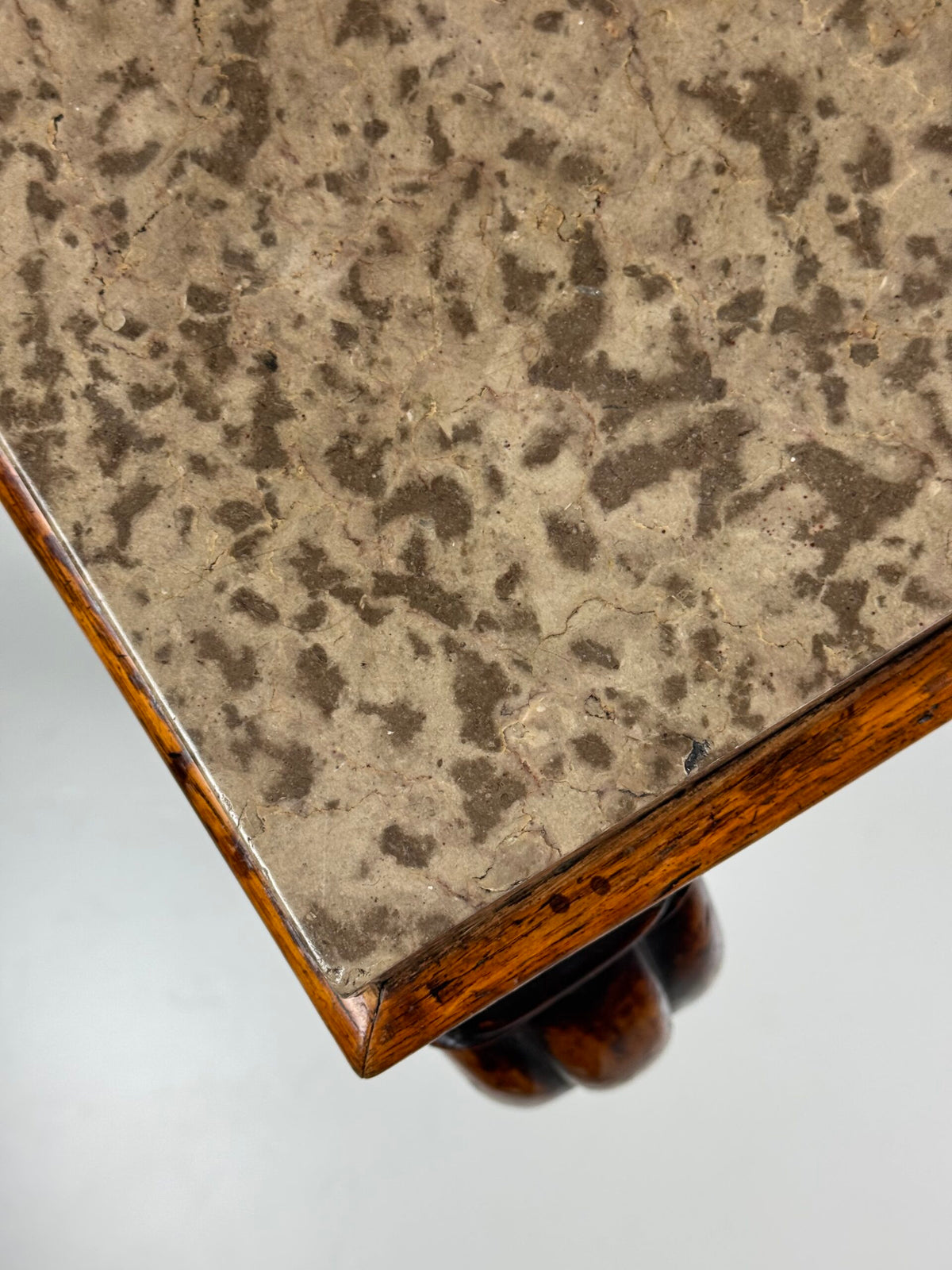 English Mahogany Console Table with Marble Top, 19th Century, photo 16