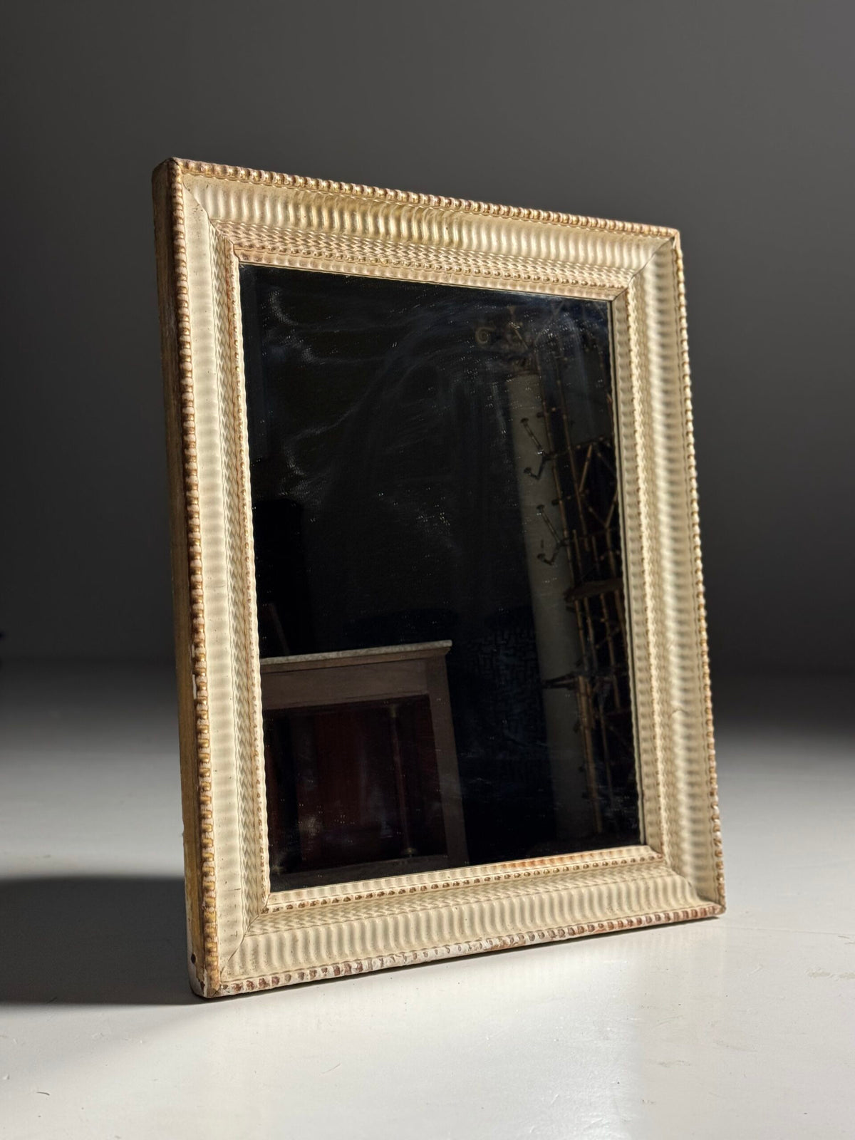 French Ribbed Mirror, c. 1900, photo 10