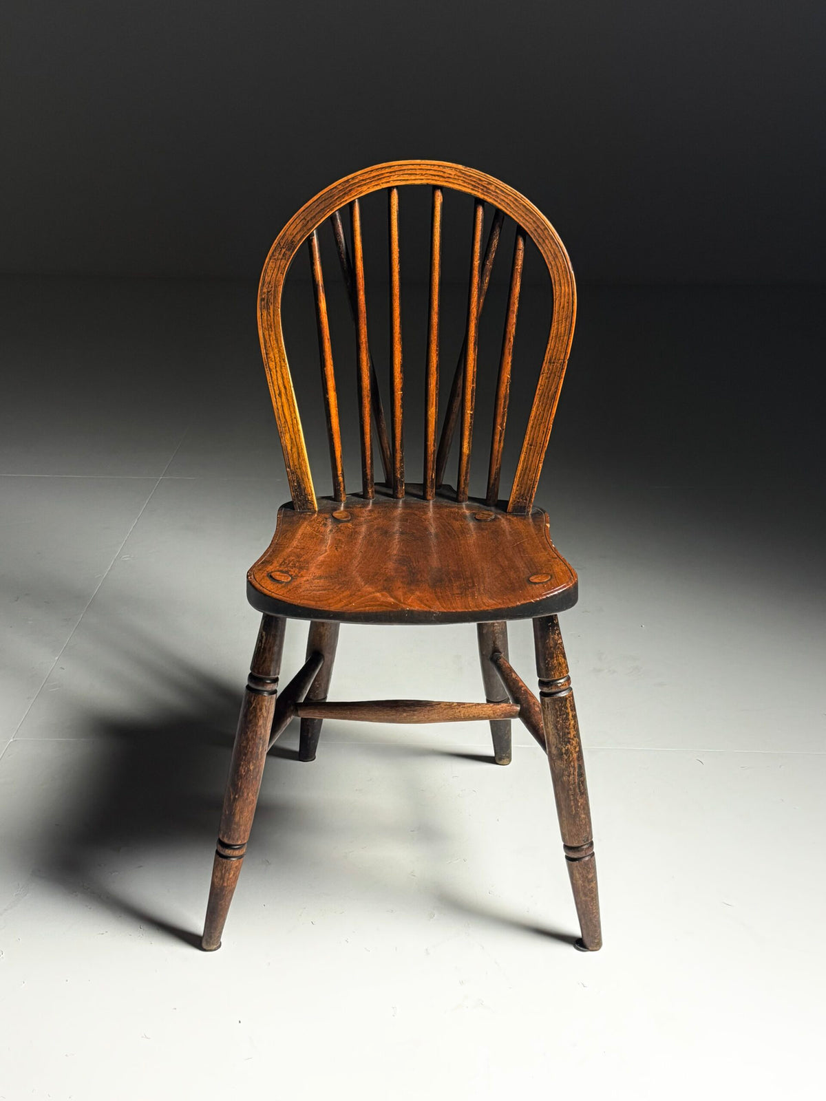 Set of Six English Windsor Spindle Back Chairs, 1935, photo 14
