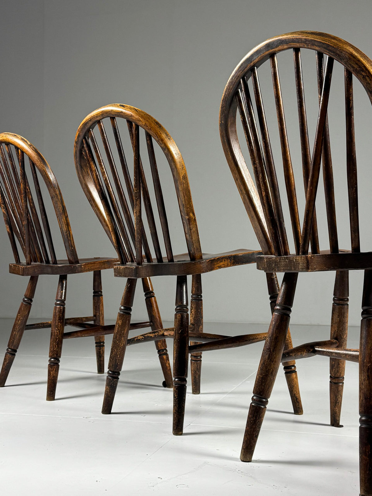Set of Six English Windsor Spindle Back Chairs, 1935, photo 2