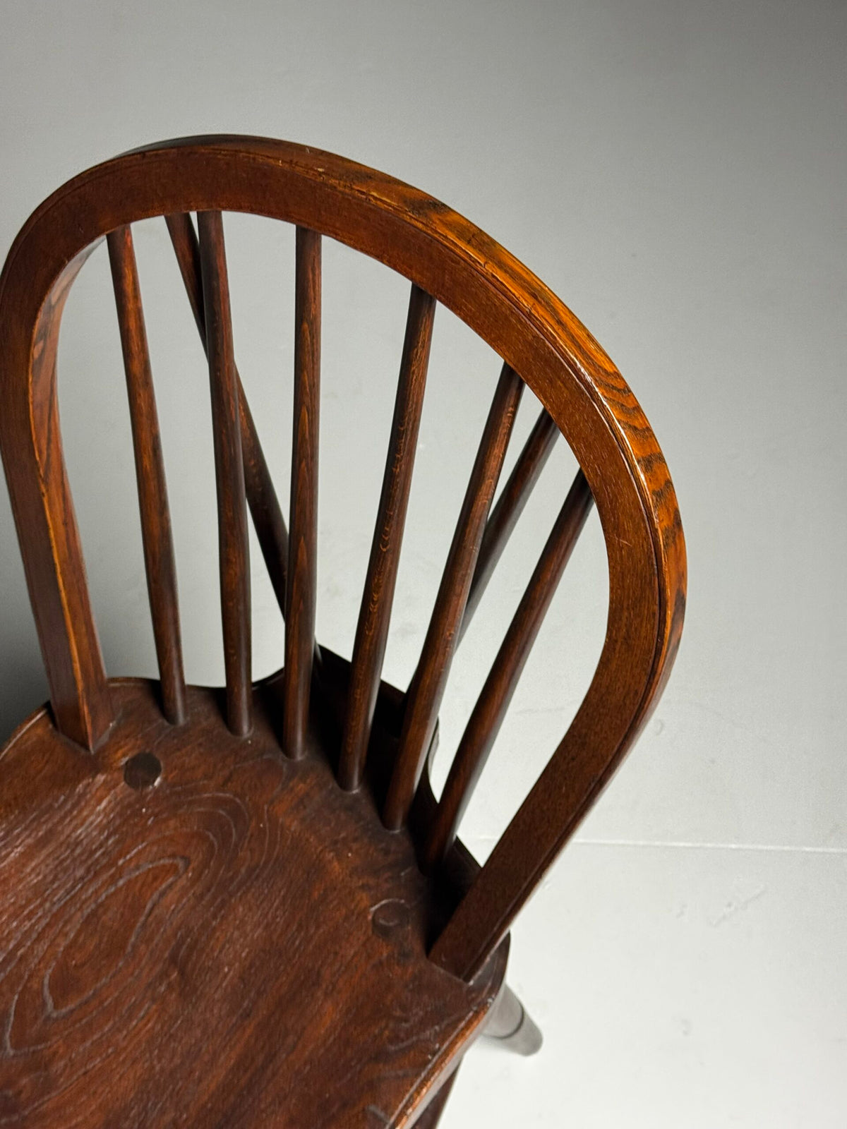 Set of Four English Windsor Spindle Back Chairs, Early 20th Century, photo 13