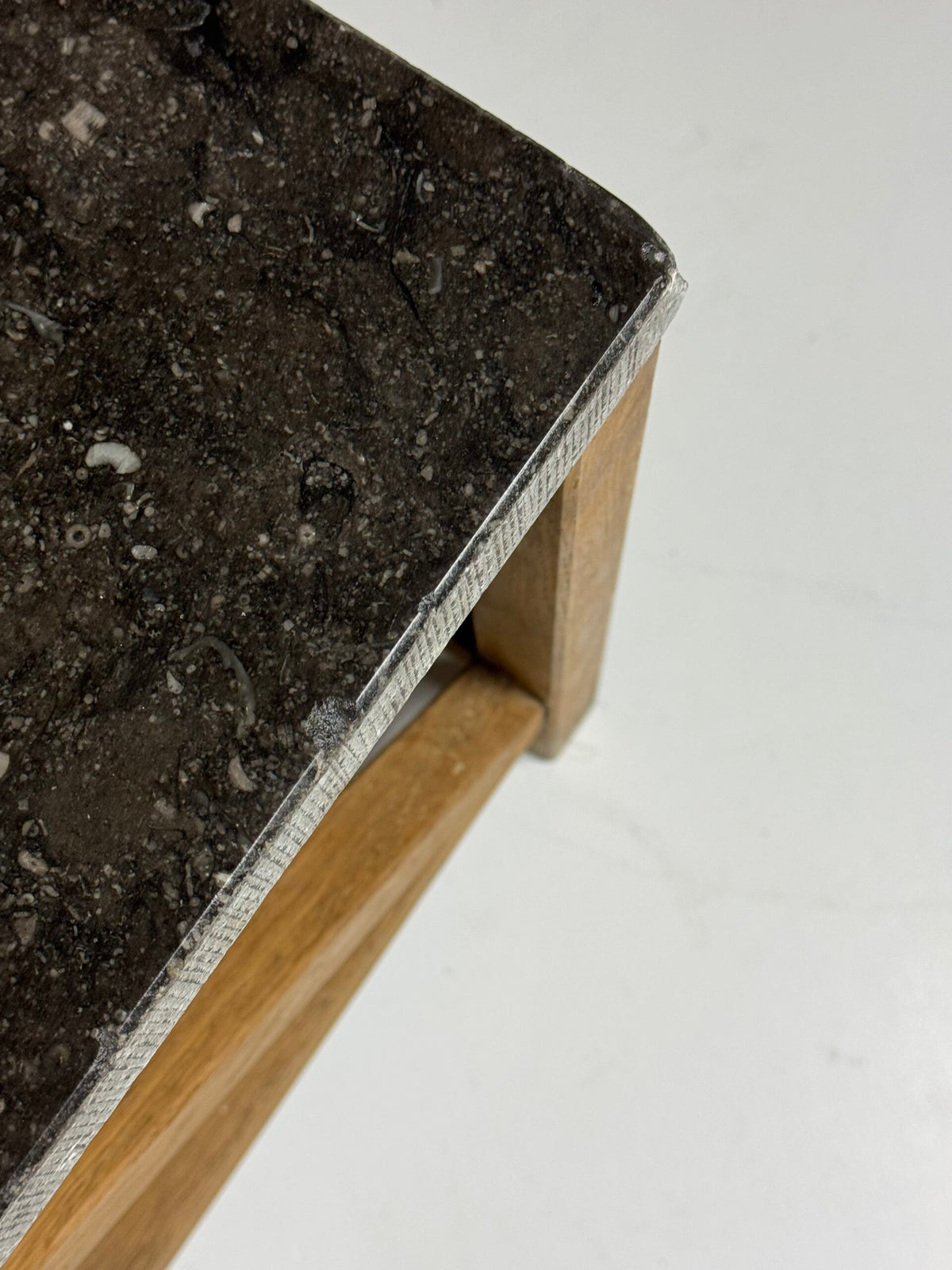 Rustic Coffee Table with Bluestone Top and Oak Base, Belgium, photo 13