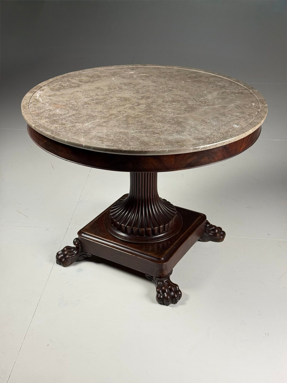 Early 19th Century French Mahogany Center Table with Claw Feet, photo 23